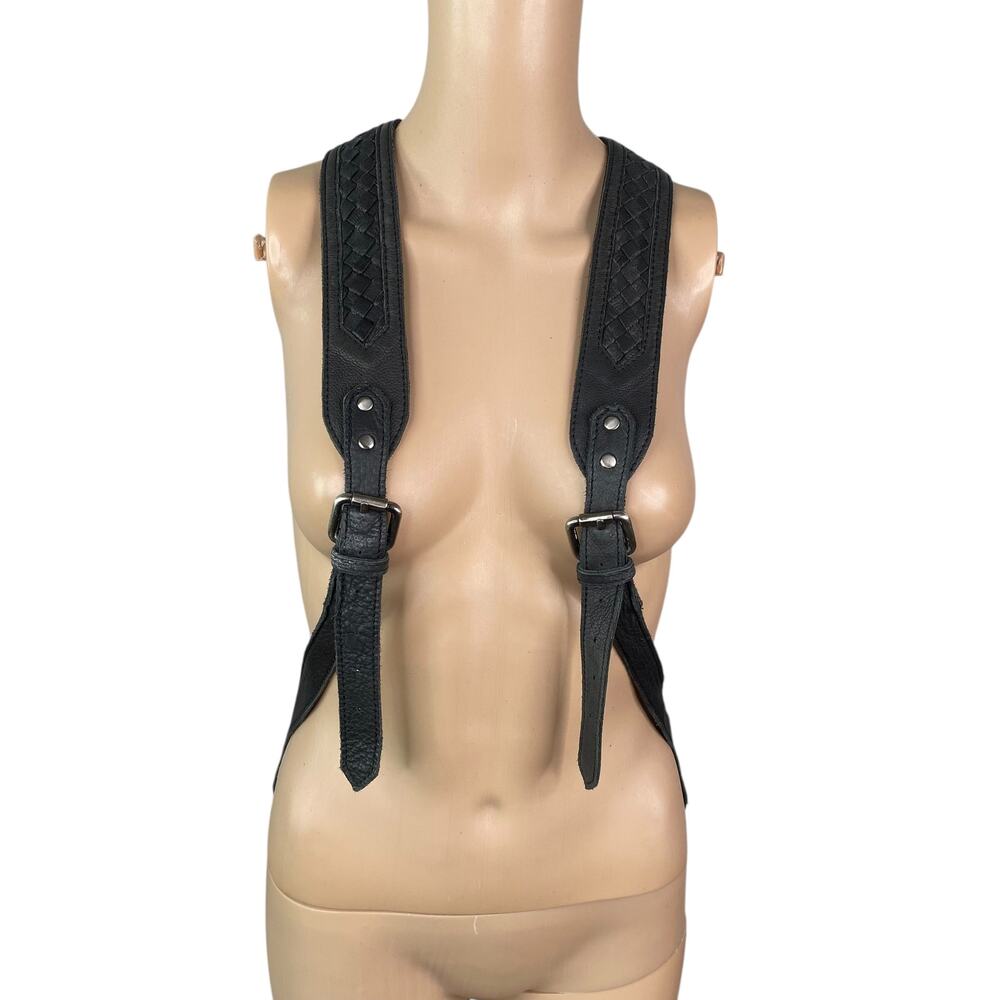 Free People Black Leather Roll-Top Backpack - Picture 2 of 16